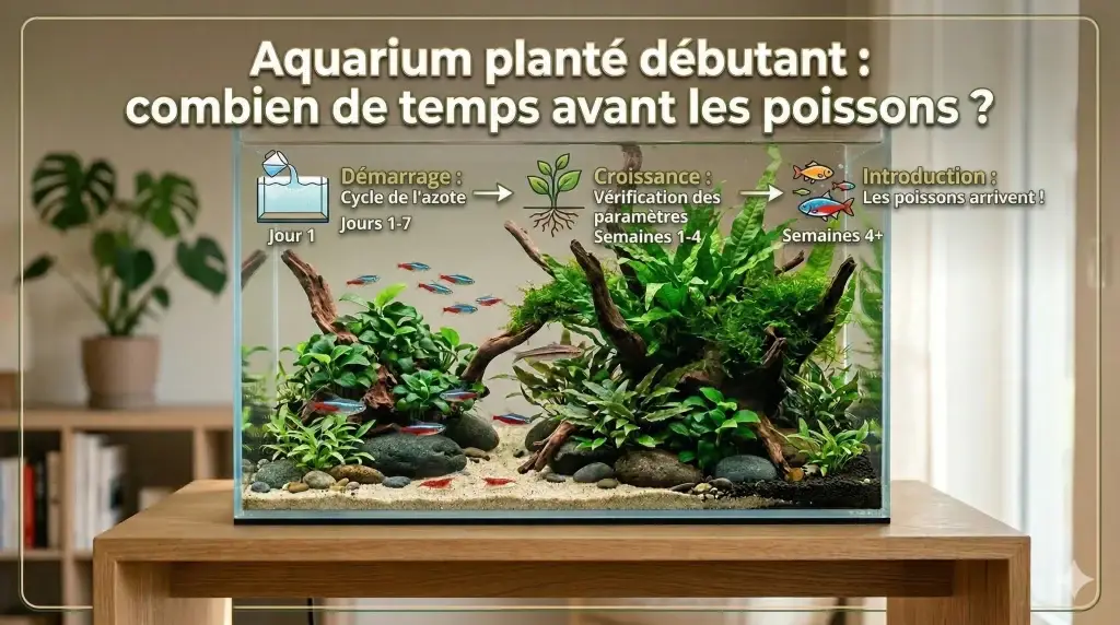 Aquarium planté débutant en cours de cyclage avant introduction des poissons