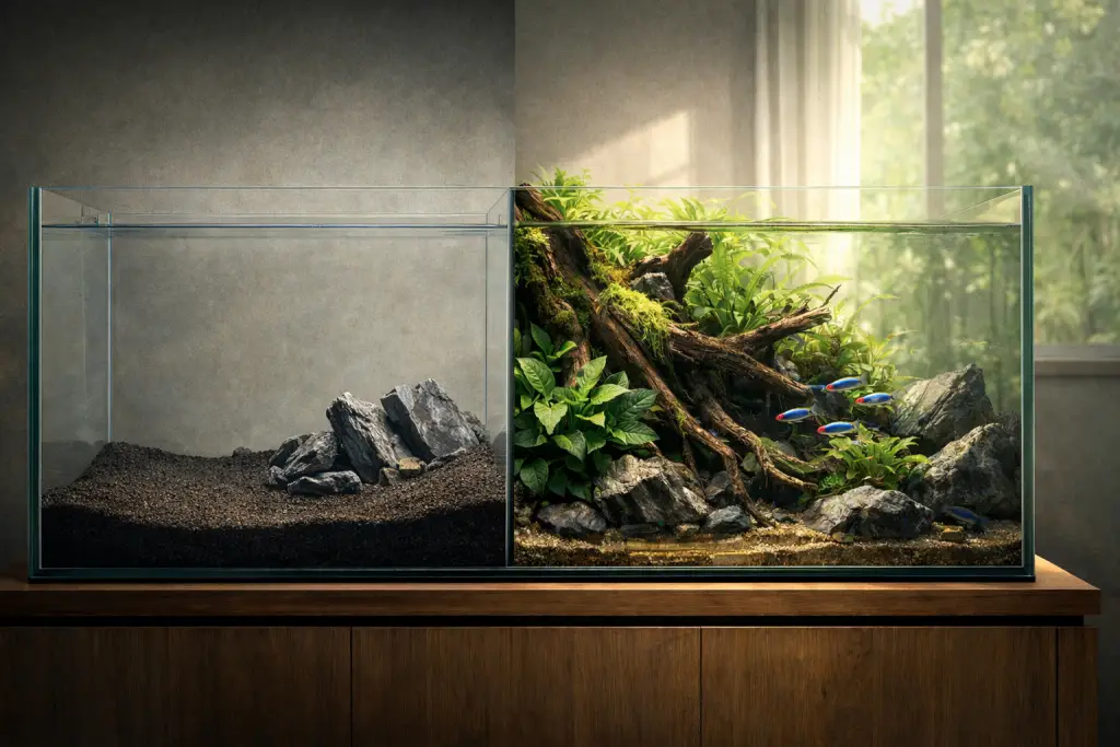 aquascaping facile aquarium naturel debutant