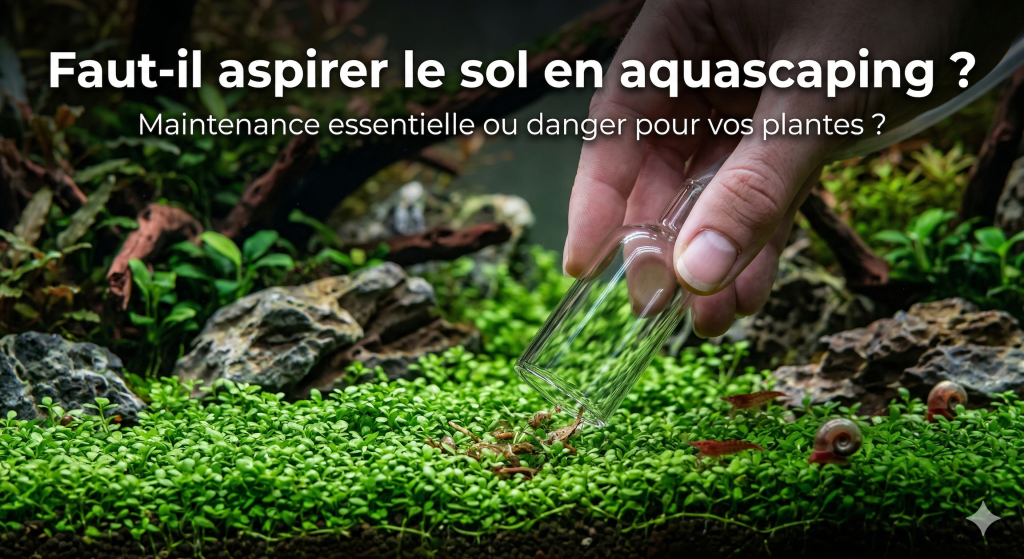 Siphonnage léger du sol dans un aquarium planté débutant