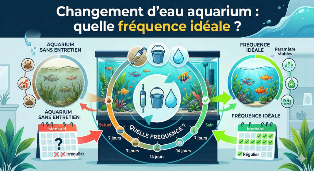 Changement d’eau dans un aquarium planté débutant