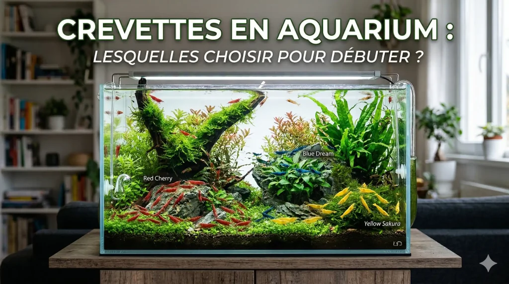 Crevettes d’aquarium dans un bac planté débutant
