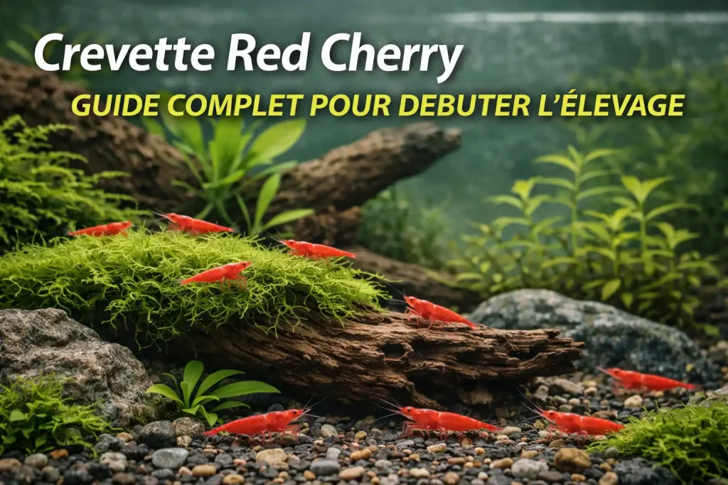 Crevette Red Cherry dans un aquarium planté débutant