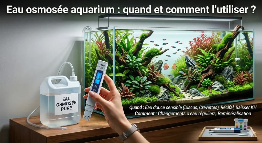 Eau osmosée utilisée pour un aquarium planté débutant