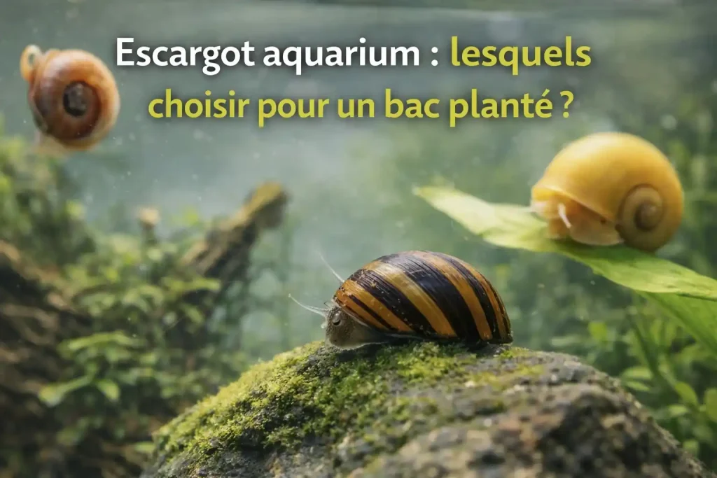 Escargot d’aquarium dans un bac planté débutant