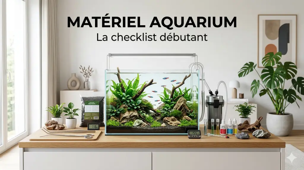 matériel aquarium planté débutant filtre éclairage sol accessoires