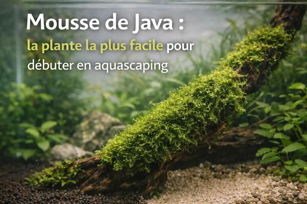 Mousse de Java dans un aquarium planté débutant