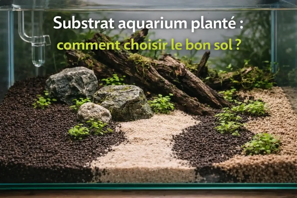 Substrat aquarium planté avec différentes couches de sol