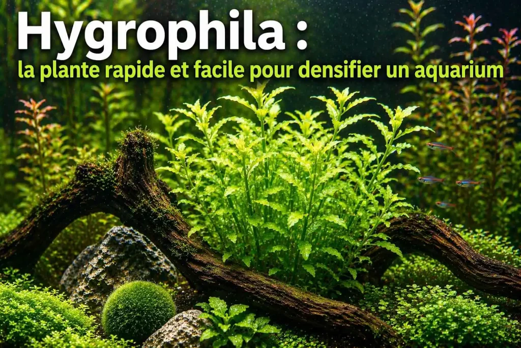 Hygrophila dans un aquarium planté débutant