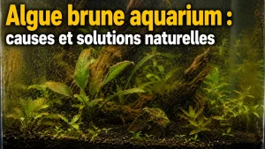Algue brune aquarium recouvrant la vitre et les plantes d'un bac neuf