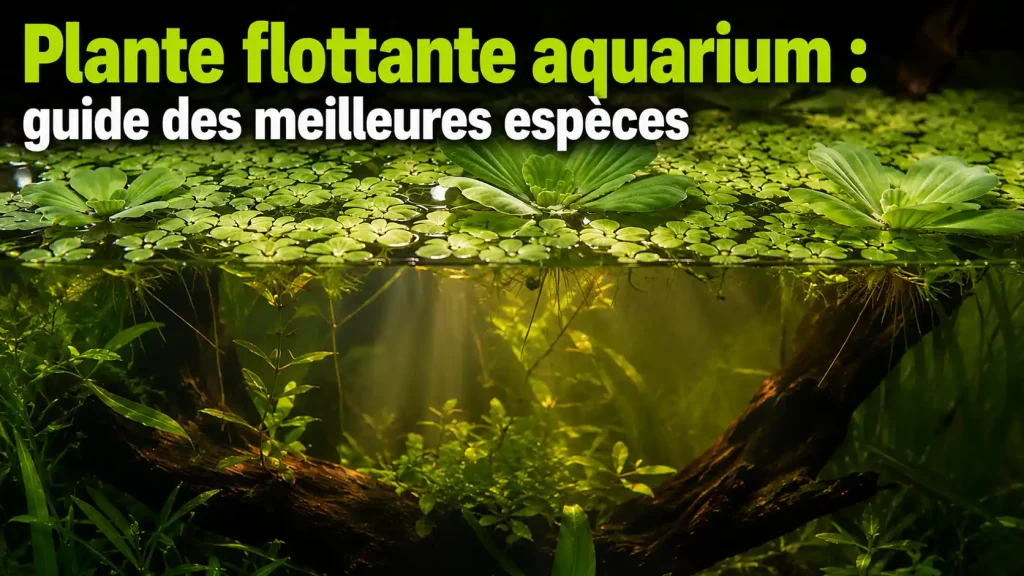 Plante flottante aquarium (Salvinia, Pistia) en surface d'un bac planté