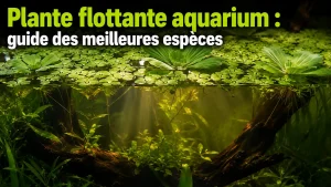 Plante flottante aquarium (Salvinia, Pistia) en surface d'un bac planté